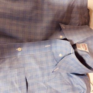 BROOK BROTHERS MEN SHORT SLEEVE SHIRT 100% COTTON